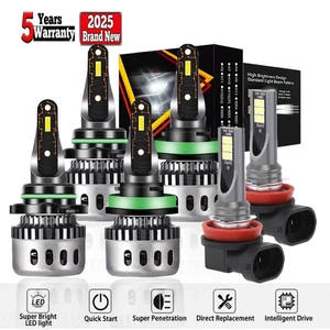 LED Headlight Bulbs Kit High/Low Beam+Fog Light For Toyota Camry 2007-2014 White - Picture 1 of 15
