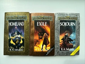 Forgotten Realms Dark Elf Trilogy Paperback Homeland Exile Sojourn RA Salvatore - Picture 1 of 6