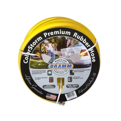 Manguera de jardín de goma premium Dramm ColorStorm, sin torceduras, manguera de agua a prueba de fugas,... Foto 1 de 4