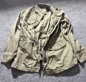 Old Navy Womens Medium Military Utility Jacket Army Green Olive Drawstring Waist - Picture 1 of 3