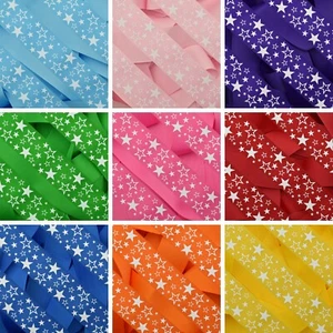 Grosgrain Ribbon Stars 10 Colours - Rainbow Coloured Hair Bows 10mm 25mm 38mm - Picture 1 of 11