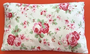 Cath Kidston IKEA Floral Rose Cluster Checked Print Rectangular Cushion Filled - Picture 1 of 12