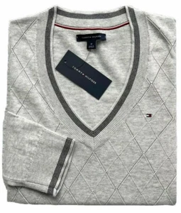 Tommy Hilfiger Damen Argyle Pullover mit V-Ausschnitt - Bild 1 von 3
