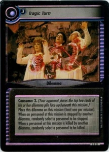 Lámina de giro trágico Star Trek CCG 0D21 M/CASI NUEVO extremadamente rara sin logotipo promocional - Imagen 1 de 1