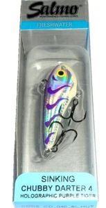 Salmo Chubby Darter #4 Sinking Jig   (Holographic Purple Tiger) - Picture 1 of 1