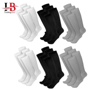 5-100 Dozens Wholesale Bulk Lots Men's Diabetic Over The Calf Socks 10-13 13-16 - Picture 1 of 6