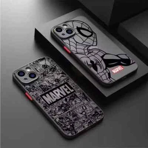 ✅ Cover Custodia MARVEL SILICONE SPIDERMAN Apple iPhone 16 15 14 13 12 Pro PLUS✅ - Foto 1 di 22