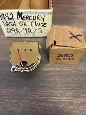 Manómetro de presión de aceite Mercury Dash 1942 como nuevo Fomoco 325 Foto 1 de 2