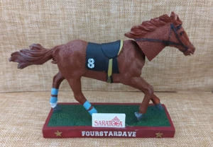 The Sultan of Saratoga Race Course FOURSTARDAVE Bobblehead Race Horse NIB - Picture 1 of 4