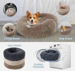 B58 - weiches beruhigendes Donutbett für Hunde und Katzen Kaninchen - alle Größen XS S M L XL - Bild 1 von 33