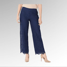 Isaac Mizrahi Wide Leg Knit Lace Pants Size XSmall