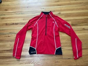 Pearl Izumi Fly Evo Cycling Track Jacket Men's S Red Activewear Pullover 1/2 Zip - Picture 1 of 9