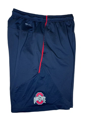 Men's Nike Dri-Fit OSU Ohio State Buckeyes Athletic Shorts Black Size Large Cover