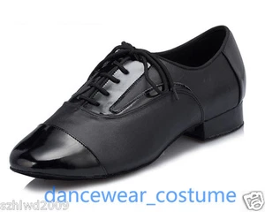 Hombres Cuero Fiesta Salón Tango Latino Moderno Rumba Salsa Zapatos de Baile US7.5-10.5 - Imagen 1 de 10