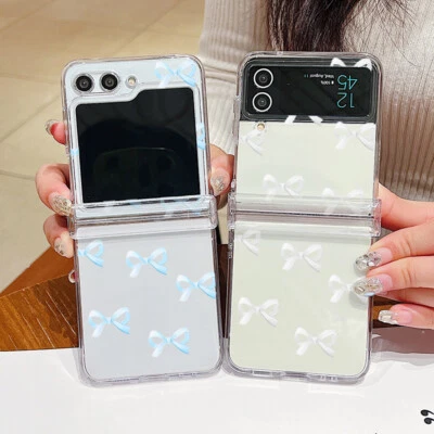 Case For Samsung Galaxy Z Flip7 Flip6 5 4 3 Shockproof Bow Pattern Hinge Cover - Image 1 of 4