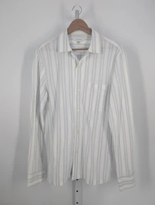 Club Monaco Sky Blue Polo Knit Loopneck Button Down Shirt M Stretch Soft Beach - Picture 1 of 3
