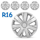 16inch Set Of 4 Wheel Hub Caps Cover Replacement fit R16 Tire & Steel Rim Silver