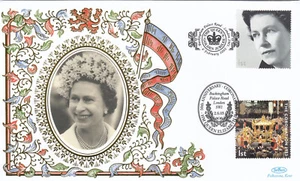 Queen Elizabeth Jubilee Coronation DOUBLED Benham FDC #2 2002 /03 5/125 (137981) - Picture 1 of 2