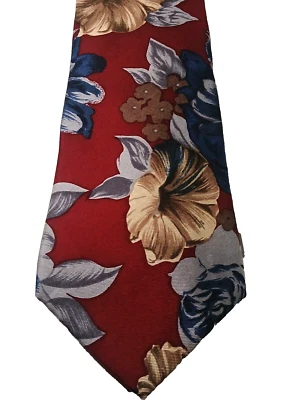 Corbata para hombre Pierre Cardin corbata seda tema floral multicolor vintage 57" x 3,5" Foto 1 de 4