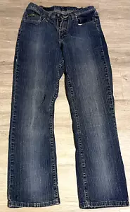 Riders Jeans Women's 8 M Denim Dark Blue Wash 5 pocket Zip 130702H Mid Rise - Picture 1 of 6
