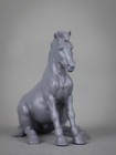 Huso  (Breyer Mini Whinnie Sized) Micro Resin Cute Sitting Draft Cross Gelding