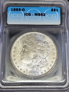 1885-O Morgan Silver Dollar $1 - ICG MS62 - Free Shipping!! - Picture 1 of 4