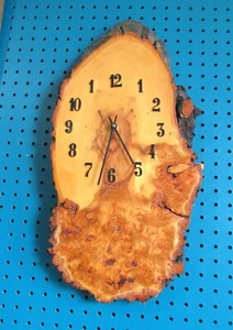 Unique Wood Root Slab Wall Clock, 21 x 11 x 2 Inches - Picture 1 of 6