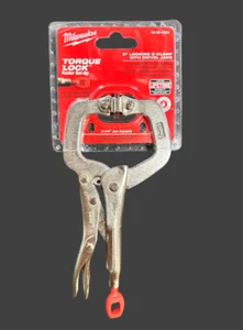 Milwaukee 6" Torque Lock Locking C-Clamp Swivel Jaws 48-22-3522 - Picture 1 of 5