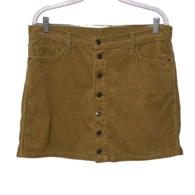 Arizona Jean компании вельвет трапециевидная мини юбка кнопка спереди хлопок коричневый 13 - Изображение 1 из 4