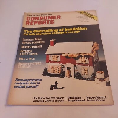 1978 February, Consumer Reports Magazine, The Overselling Of Insulation (MH446) Foto 1 de 3