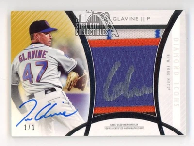 Tom Glavine 2017 Topps Diamond Icons Autograph Patch Card #JPA-TG 1/1 - Image 1 of 2