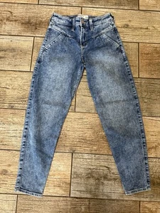 Girl's Abercrombie Kids High Rise Mini Mom Jeans Size 11/12 Adjustable Waist - Picture 1 of 8