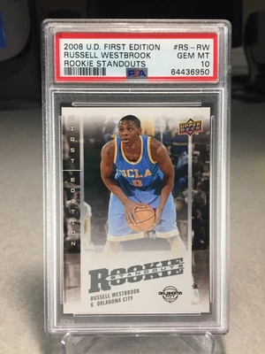 2008 Upper Deck First Edition Rookie Standouts Russell Westbrook #RS-RW - PSA 10 - Image 1 of 2
