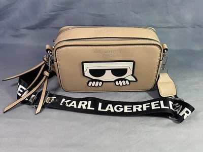 Karl Lagerfeld Paris K/Ikonik Crossbody Bag Beige - Image 1 of 4