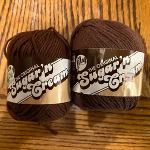 Lily Sugar 'n Cream 100% Cotton Yarn, 2.5 ounce skeins, 2 Skeins In Warm Brown - Picture 1 of 5