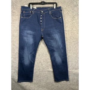 Levi's 501 Original Fit Mens Jeans W40 L30 Dark Wash Denim Button Fly - Picture 1 of 8