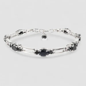 Opulente tiefblaue Saphir Armbänder 925 Sterling Silber Handarbeit edler Schmuck - Bild 1 von 12