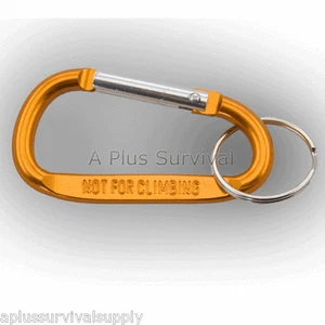 Paquete de 2 llaveros mosquetones medianos para mochila cinturón camping kit de supervivencia - naranja - Imagen 1 de 1