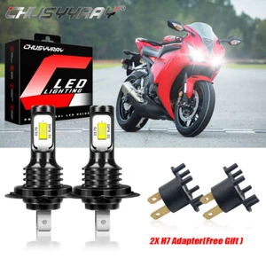 For Honda CBR 600rr 1000rr 2003-2017 - 2x H7 LED Headlight Bulbs 6000K White - Foto 1 di 18
