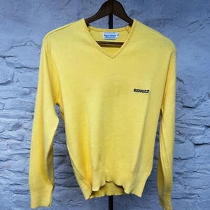 Vintage 70s Renault Auto Logo 7 Pullover SWEATER Classic Car Collector Rare - Picture 1 of 5