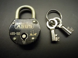 Abus 465-50 Germany Padlock Locksport Collectable Vintage Antique Free Ship! - Picture 1 of 6