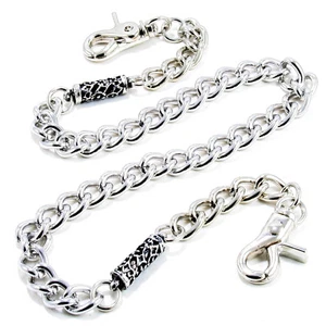 DK Simple Roof Strong Biker Trucker Key Jean Wallet Chain (24.5") Silver SYC56 - Picture 1 of 5