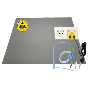 Minadax® ESD Antistatik-Matte 60 x 30cm - inkl. Manschette + Erdungsstecker - Photo 1/9