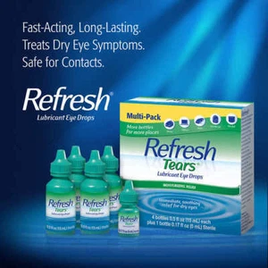 Refresh Tears Gleitmittel Augentropfen Multipack 4+1 Bonusflasche kostenloser Versand 01/27 - Bild 1 von 5