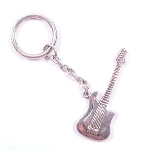 Guitar Keyring Solid Sterling Silver English 2000 Hallmarked  23.9grams  - Picture 1 of 7