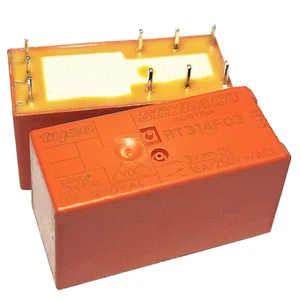 2Pcs Tyco SCHRACK RT314F03 3VDC Electromagnetic Relay 9Pins - Picture 1 of 1