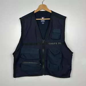 Polo Ralph Lauren Utility Jacket Vest Vintage Chaps Lo Life Gorpcore, Mens Large - Picture 1 of 7