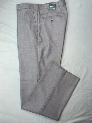 Ferrecci Premium Flat Front Microfiber Dress Pants, Slacks. Men's 32X32.5, NWT!! - Image 1 of 4