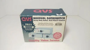 Interruptor de transferencia de datos de perilla giratoria manual A/B bidireccional QVS Sure Grip de colección caja abierta - Imagen 1 de 6