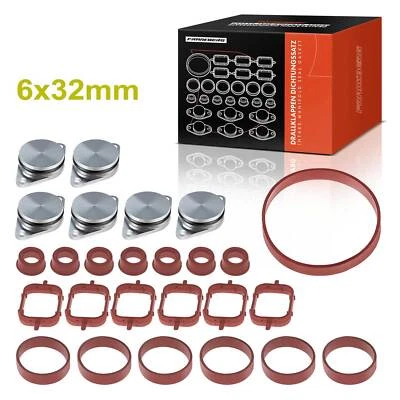 Drallklappen mit Dichtung Stützringe Ansaugbrücke 6x32mm BMW E46 E90 E39 E60 M57 - Bild 1 von 4
